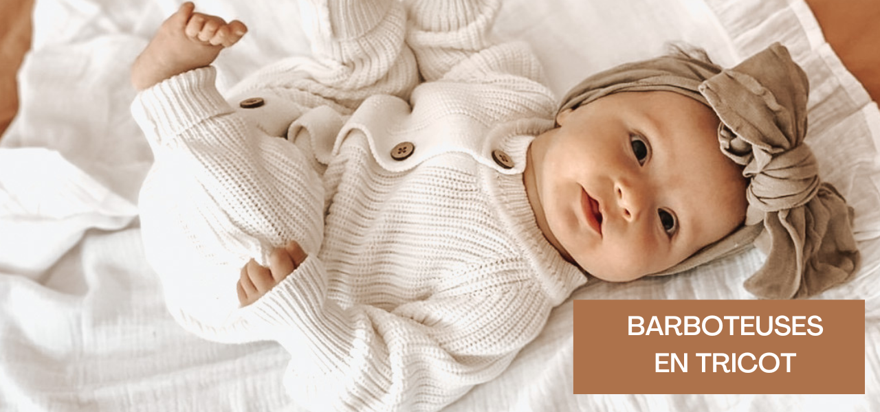 Barboteuses en tricot Little B'S - Boutique Les petites pêches